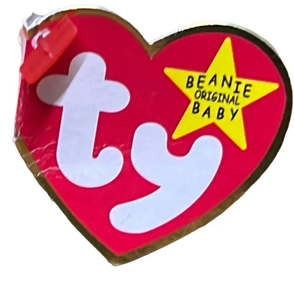 Sammy Beanie Baby TY tie dye bear with hologram tag, 1998 Beanie